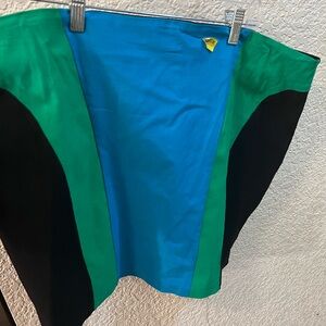 Multi colored mini fitted skirt